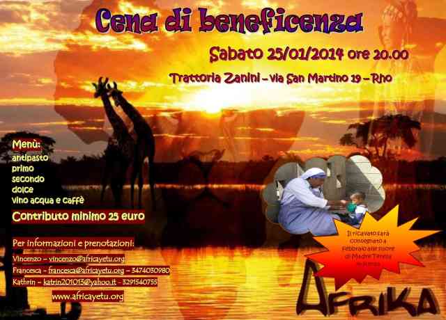 Volantino cena 25 gennaio 2014