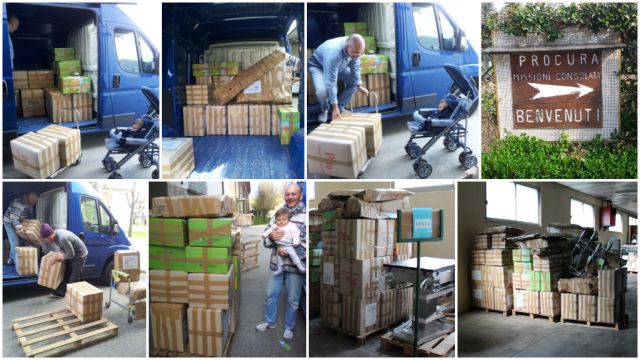 Container aprile 2014 - Carico e consegna alla Procura Missioni Consolata di Alpignano