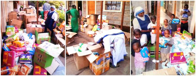 Una montagna di pannolini per i bimbi della Maria Mfariji Home