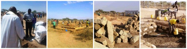 Posa della prima pietra, fondamenta e inizio lavori - giugno 2014